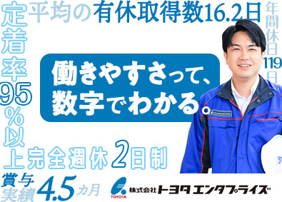 株式会社トヨタエンタプライズ(トヨタ自動車出資企業) 建物の管理／完全週休2日／賞与4.5カ月／トヨタグループ