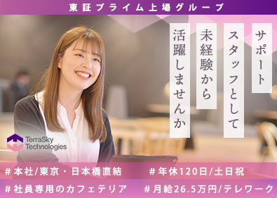 株式会社テラスカイ・テクノロジーズ(テラスカイグループ) 未経験からはじめるITサポートスタッフ／土日祝／日本橋駅直結
