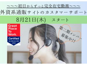 Ｔｅｌｅｐｅｒｆｏｒｍａｎｃｅ　Ｊａｐａｎ株式会社 外資系通販サイトのカスタマーサポート／完全在宅勤務