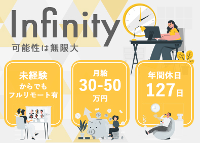 株式会社Ｉｎｆｉｎｉｔｙ ITエンジニア／残業10h／フルートリモート有／自社開発有
