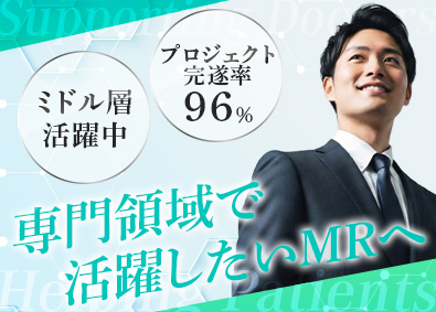 ＭＩフォース株式会社 コントラクトMR／年間休日125日／初年度年収700万円以上