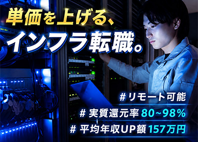 キャンバスエッジ株式会社 インフラエンジニア／年休142日／平均年収157万円UP