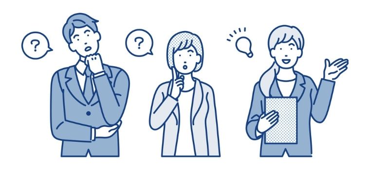 キャリアアドバイザーが質問に答えているようなイラストイメージ