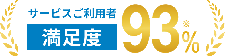 サービス利用者 満足度 93%