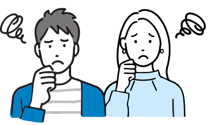 悩みを抱える男女