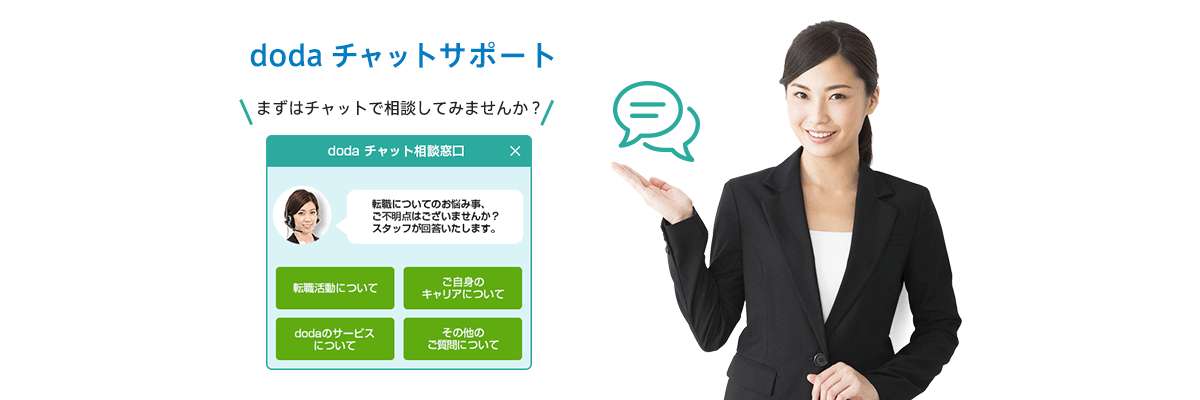 dodaチャットサポート まずはチャットで相談してみませんか?