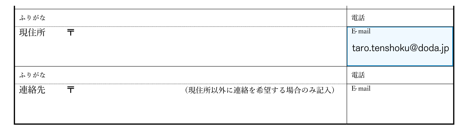 履歴書のメールアドレスの正しい書き方