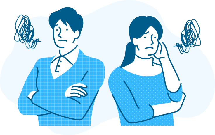 転職活動前によくある悩みのイメージ