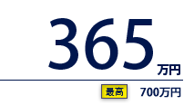 365万円（最高　700万円）