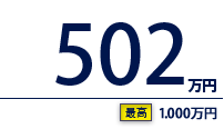 502万円（最高　1,000万円）