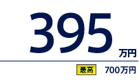 395万円（最高　700万円）