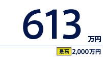 613万円（最高　2,000万円）