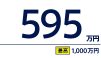 595万円（最高　1,000万円）