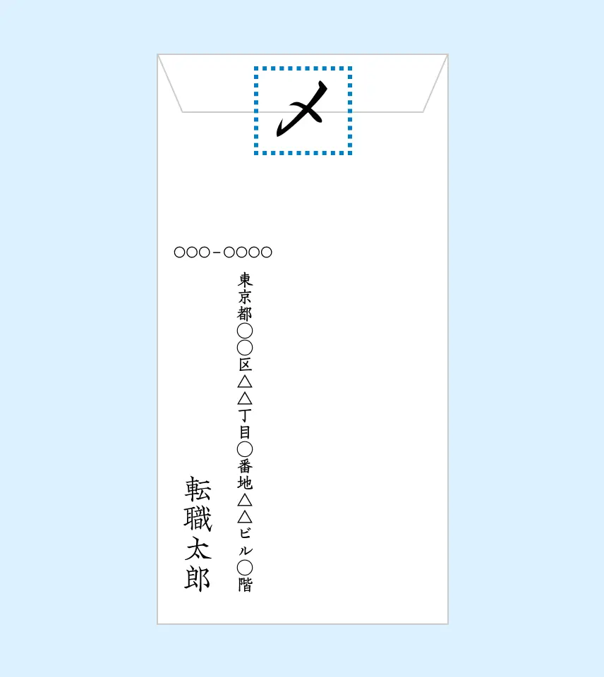 郵送用封筒の説明図
