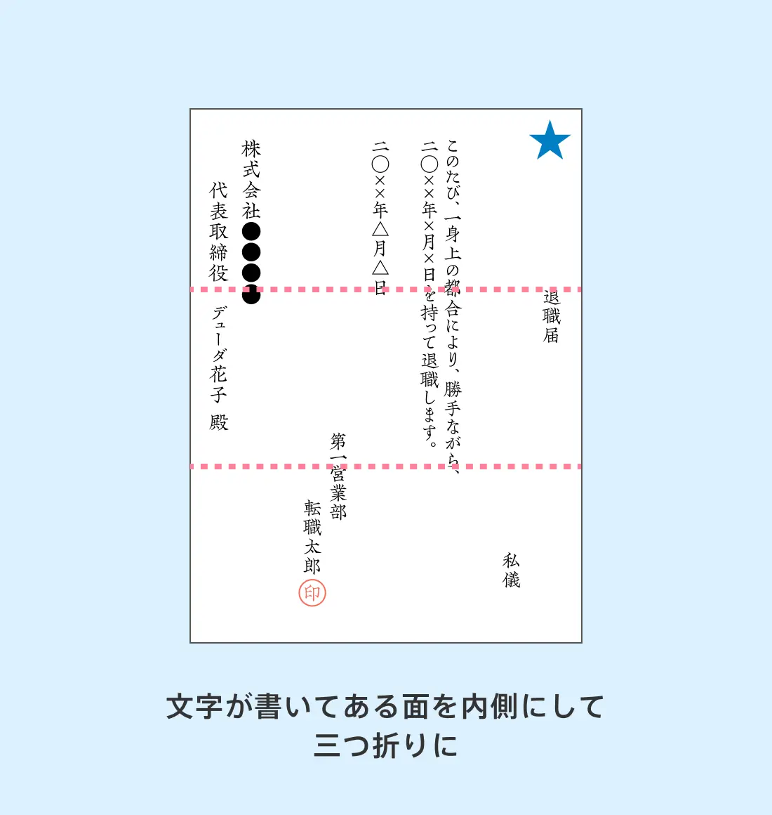 退職届・退職願の折り方