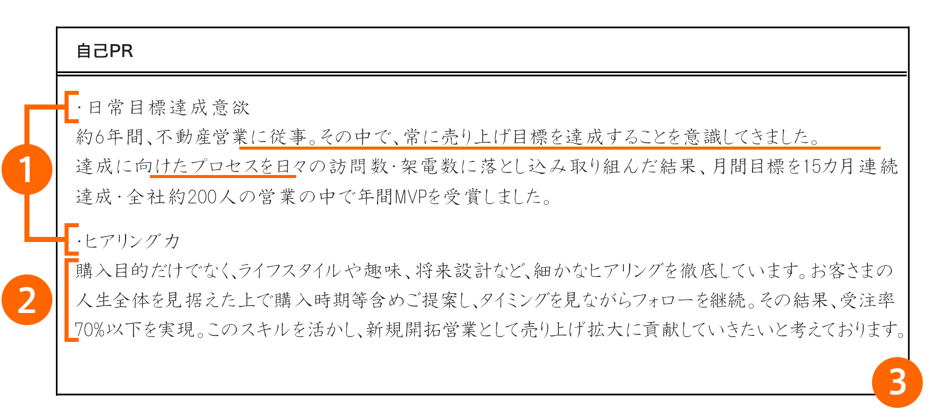 履歴書・職務経歴書の自己PRの正しい記入例