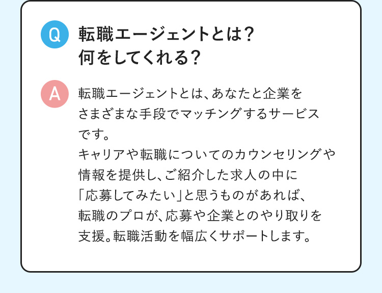 転職エージェントはあなたと企業をさまざまな手段でマッチングするサービス